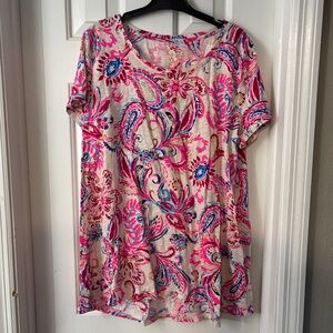 Lily Pulitzer Vibrant Paisley Print Women's Top